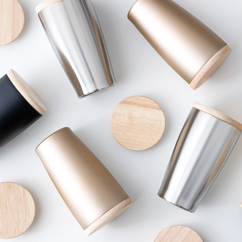 ウッドキャップ・ステンレスタンブラー350ml