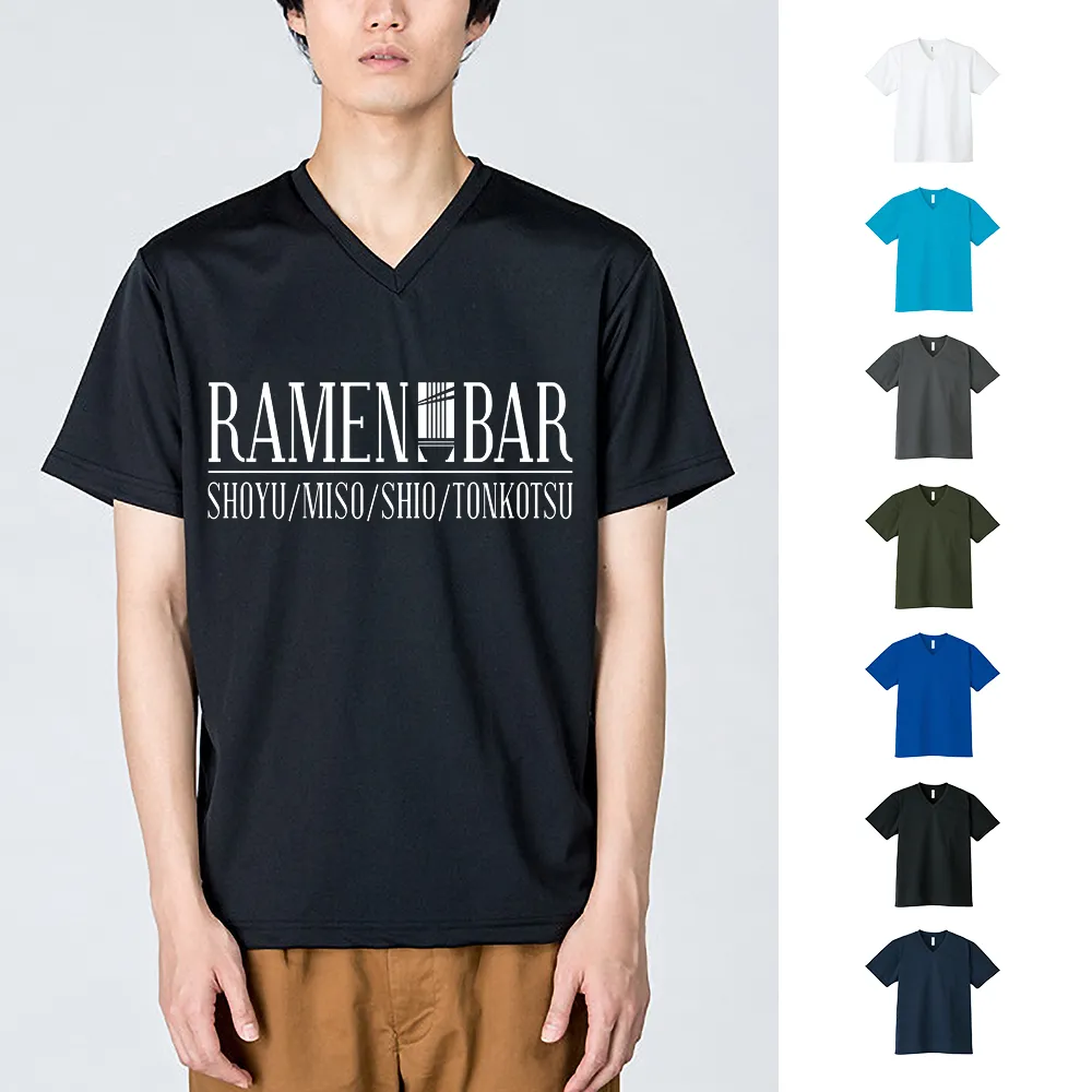 glimmer ドライVネックTシャツ(1色印刷)