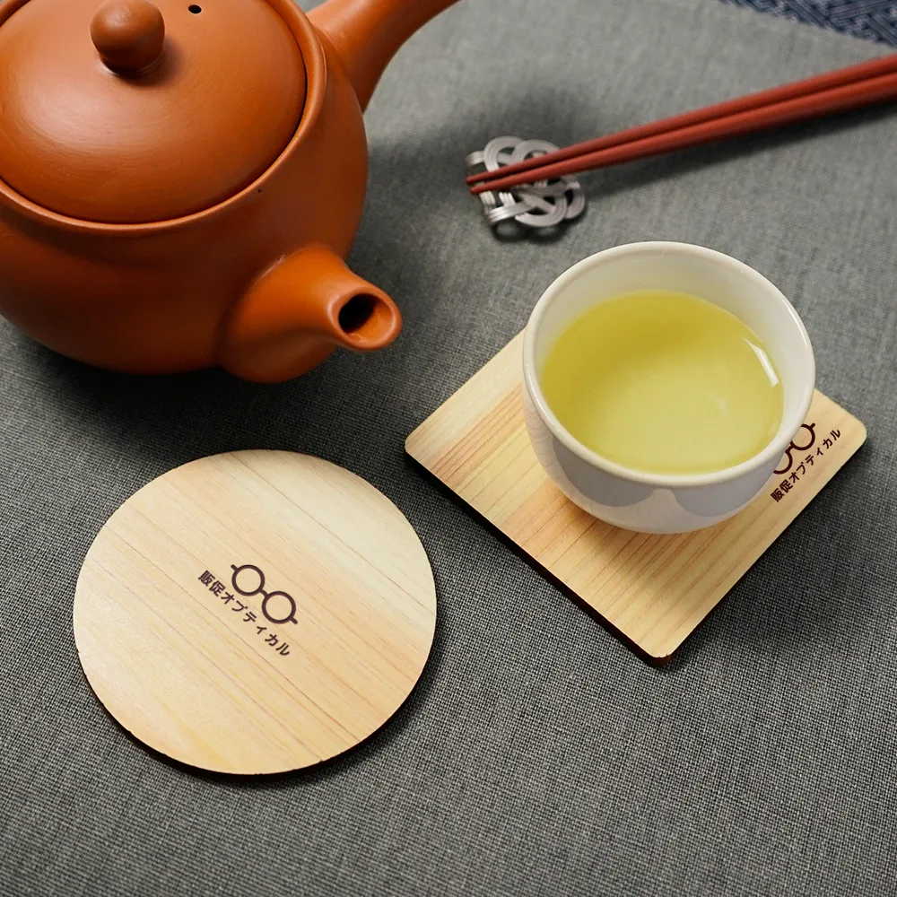 間伐材ひのき コースター(丸・角型)