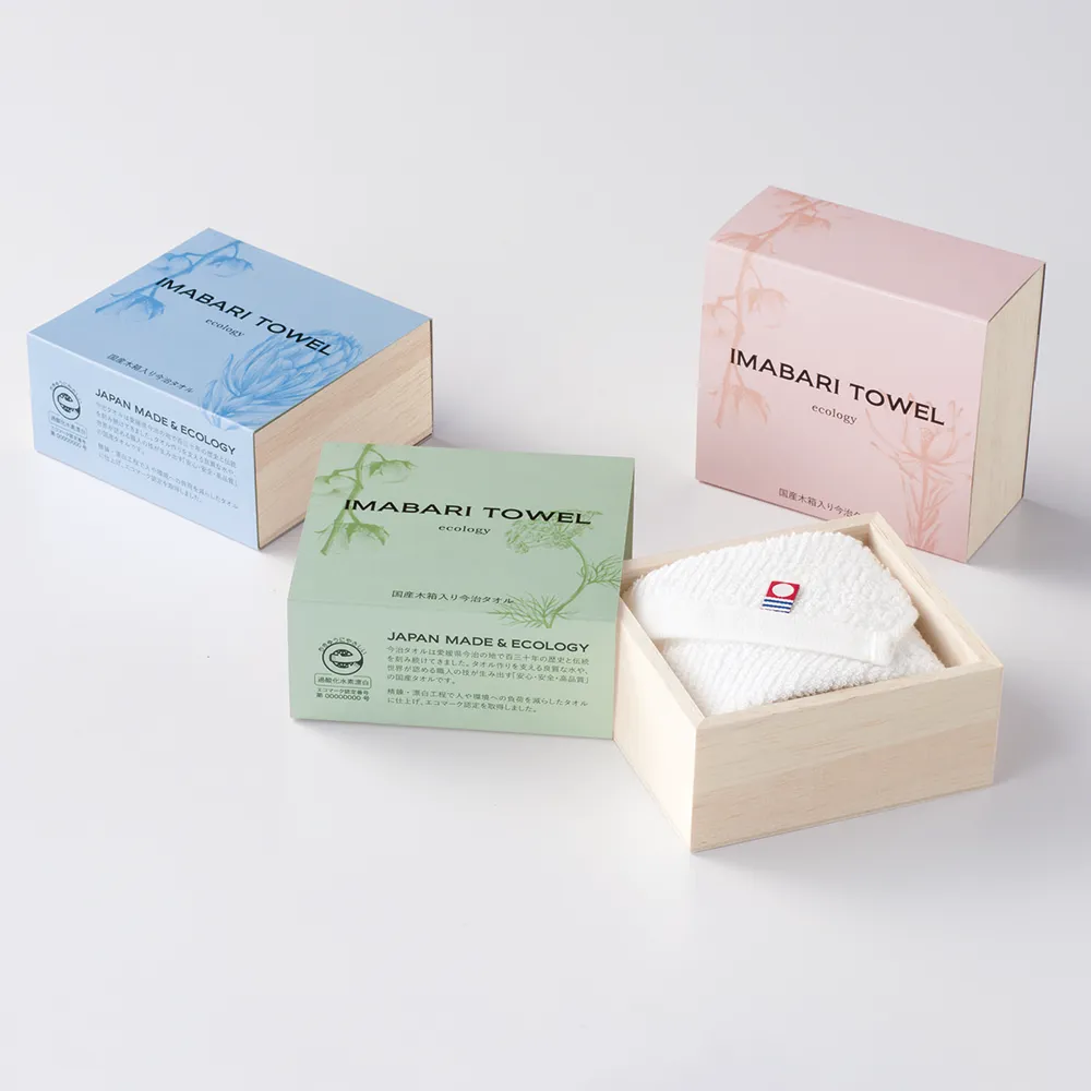 国産木箱入 今治やさしいハンドタオル