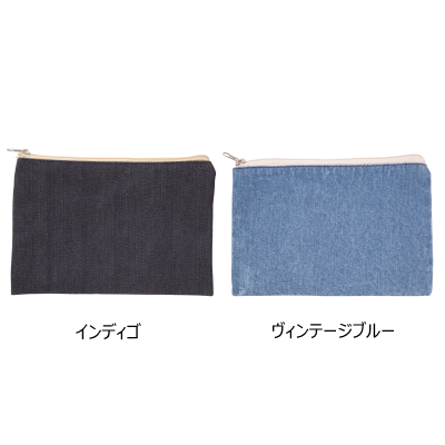 デニムフラットポーチ(M)