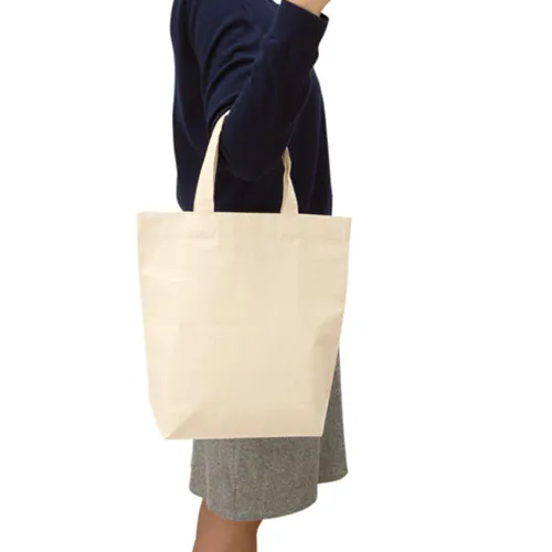 厚手コットンマチ付トート(M)ナチュラル