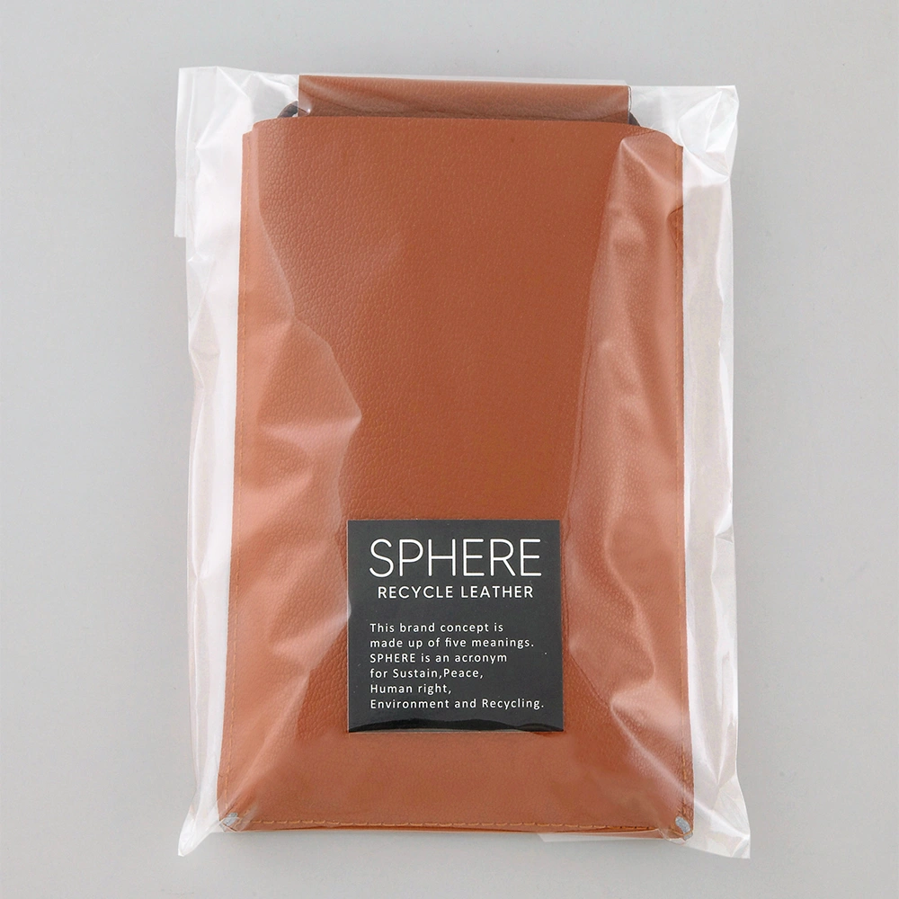 スフィア・リサイクルレザースマホネックポーチ（カードポケット付き）