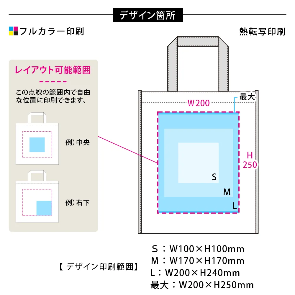 不織布A4スクエアトートコンビカラー