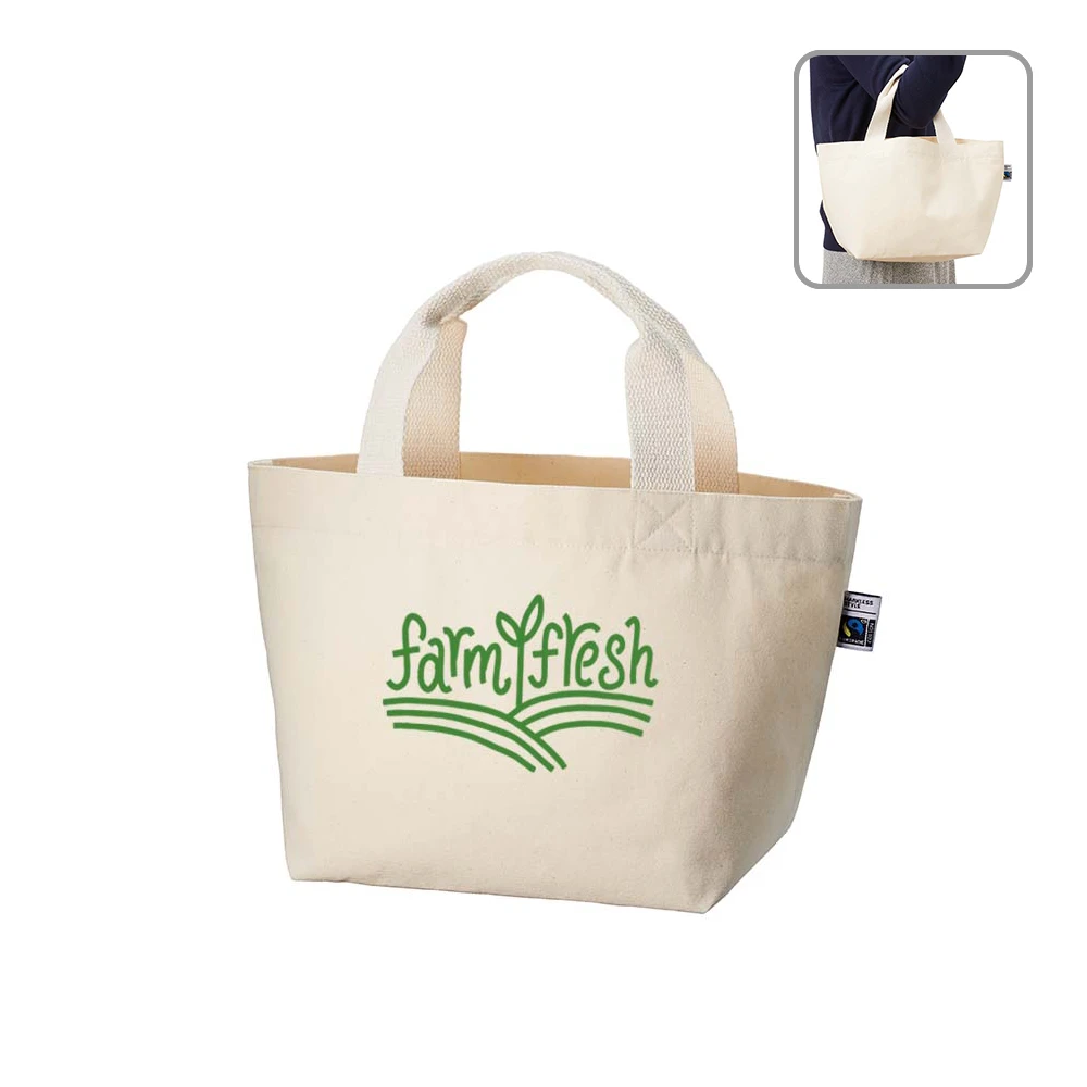 フェアトレードコットンキャンバストート(S)内ポケット　ナチュラル