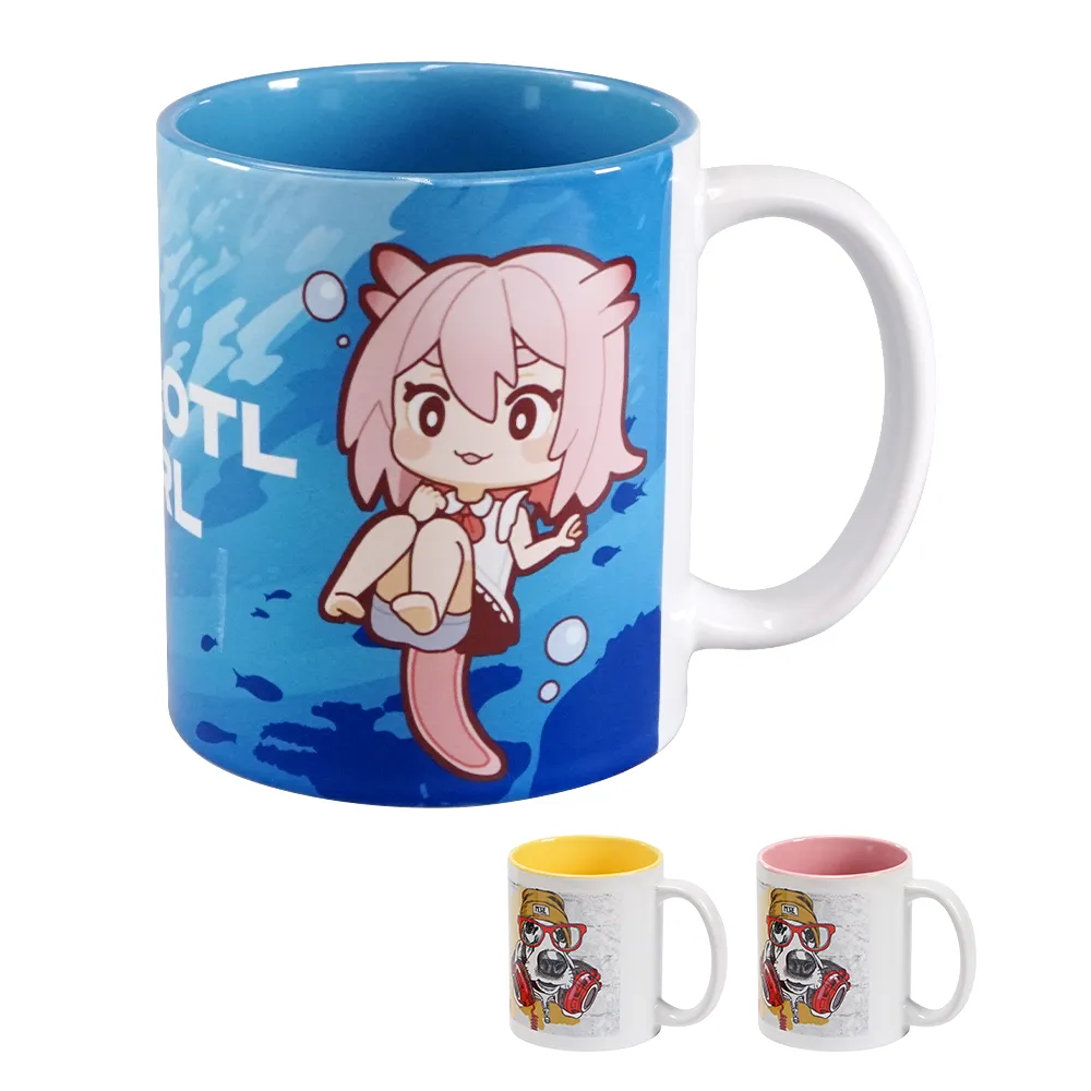 フルカラー陶器マグカップ(M)350ml(インナーカラー)