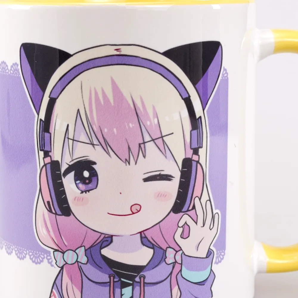 フルカラー陶器マグカップ(M)350ml(ツートン)