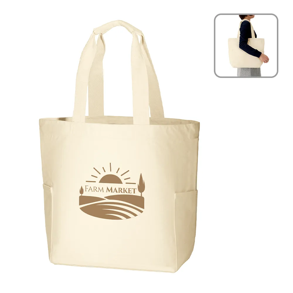 厚手キャンバスマルチトートナチュラル