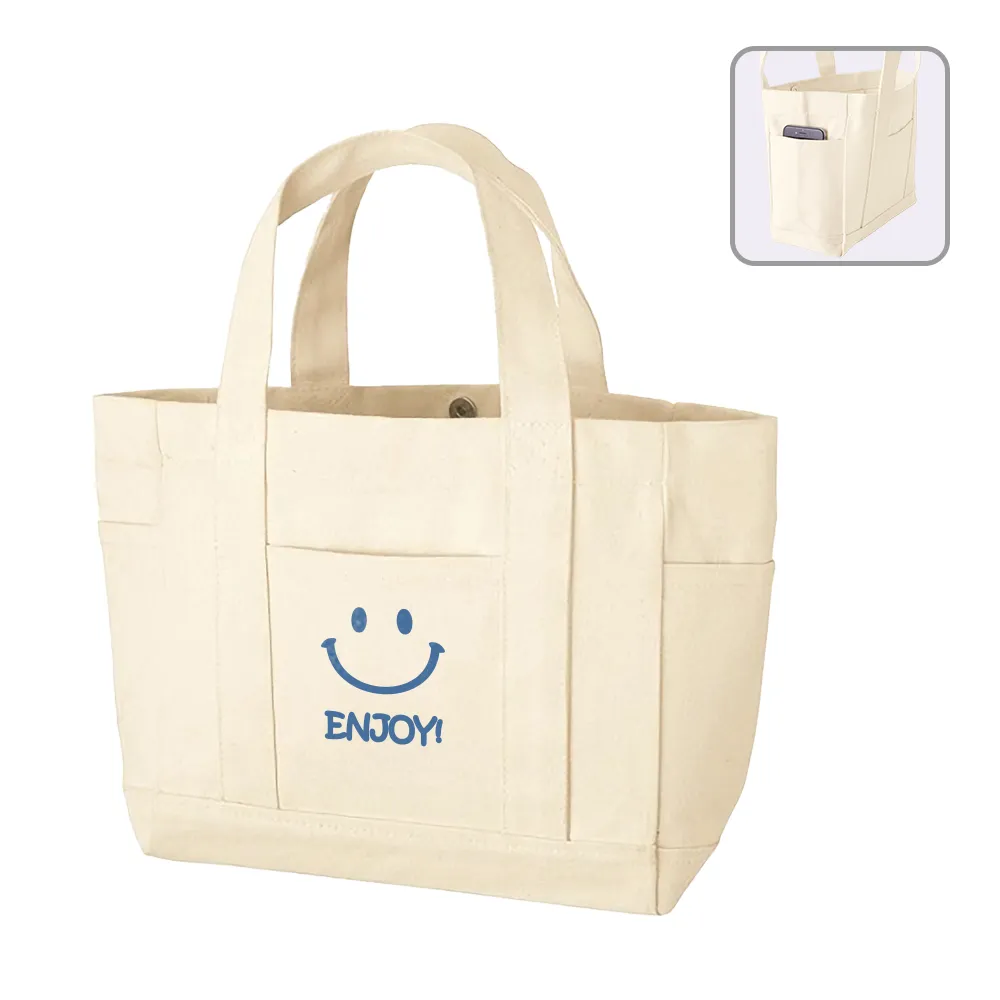 厚手キャンバスポケットマルチトートナチュラル(S)