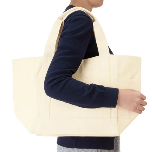 厚手キャンバスポケットマルチトートナチュラル(M)