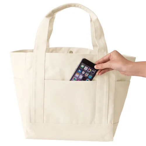 厚手キャンバスポケットマルチトートナチュラル(M)